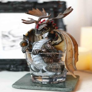 Cocktail Spirit Drunken Vodka Elk Moose Dragon Statue Fantasy Decor Figurine
