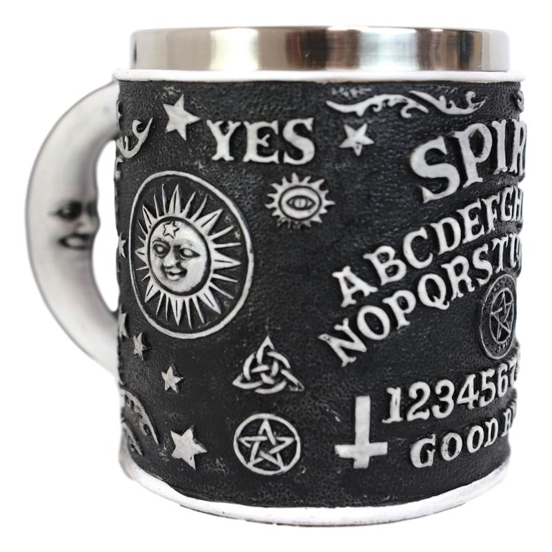 Ebros Crescent Moon Ouija Coffee Mug Tankard With Crescent Moon Handle
