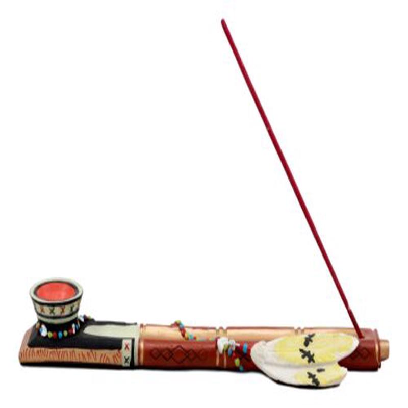 Ebros Native Indian Covenant Peace Pipe Calumet Incense Burner Fragrance Statue