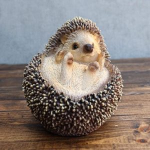 Lifelike Realistic Spinal Mammal Baby Hedgehog Lying On Back Decorative Figurine