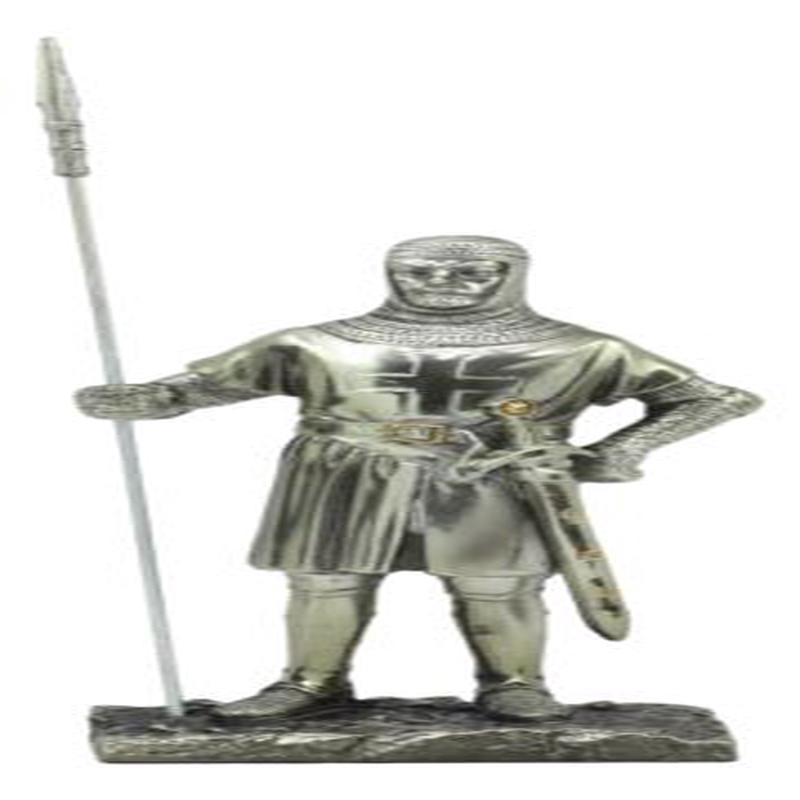 Medieval Holy Roman Empire Crusader Pikeman Statue Suit Of Armor Halberdier