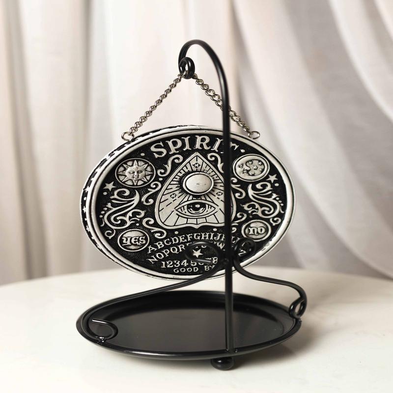 Ouija Spirit Board Evil Eye Medallion Disk Backflow Incense Cone Holder Burner