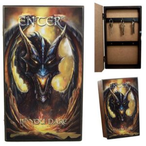 Fantasy Enter The Dragon Lair Book Shaped Multiple Keys Secret Storage Organizer
