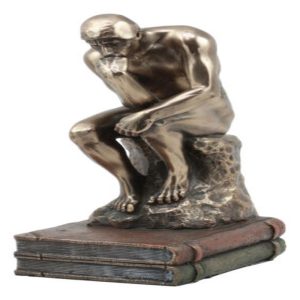 Auguste Rodin Le Penseur The Thinker Sitting On Books Statue The Poet Figurine