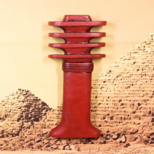 Ebros Egyptian God Ptah Osiris Symbol Of Stability Balance Red Djed Wall Plaque