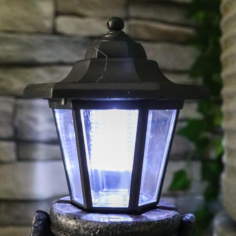 PACK OF 2 Plastic Solar LED Lantern Decorative Replacement For Garden Light Statues