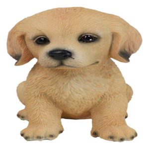 Realistic Sitting Adorable Labrador Puppy Figurine 5.75"H Pet Pal Collectible