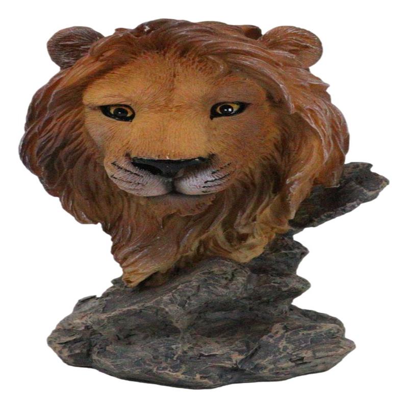 Safari Grasslands Jungle Pride Rock Lion King Bust Decorative Figurine 4.75" H