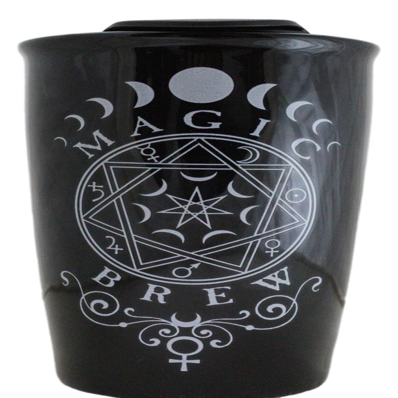 Wicca Witchcraft Phases Of The Moon Magic Brew Ceramic Travel Mug Coffee Tea Cup
