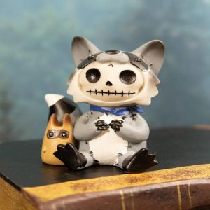 Ebros Furrybones Bandit The Raccoon Voodoo Stitched Skeleton Figurine 3"H