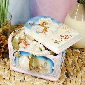 Ebros Jody Bergsma Fantasy Whimsical Sky Castle Decorative Trinket Jewelry Box