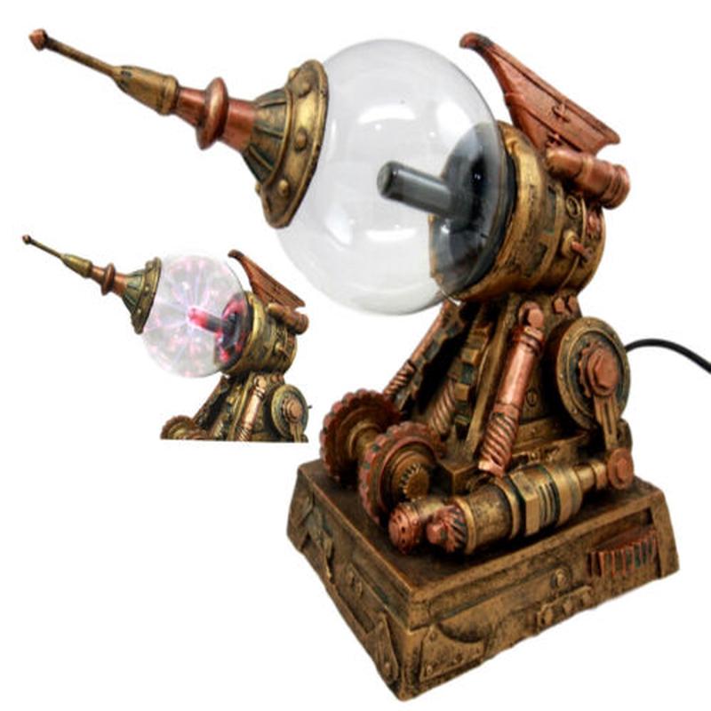 Ebros Steampunk Electric Plasma Static Storm Ball Blaster Gun Accent Lamp Figurine