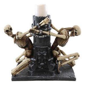 Love Never Dies Dungeon Chained Forbidden Lovers Couples Skeleton Figurine