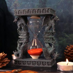 Ebros Gothic Winged Stoic Gargoyle Pillars Rooftop Invertible Sand Timer Figurine