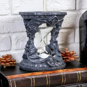 Ebros Time Waits For No Man Grim Reaper Vampire Bats Invertible Sand Timer Figurine