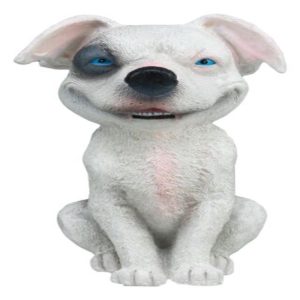 Sinister Pets Grinning Street White Tramp Dog Figurine Teehee Pets Collectible