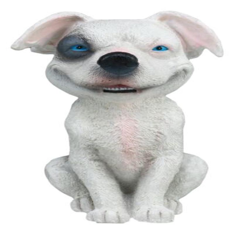Sinister Pets Grinning Street White Tramp Dog Figurine Teehee Pets Collectible