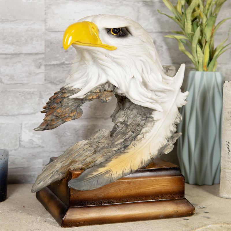 Ebros Large Glorious Surveyor Of Horizons Grand Bald Eagle Bust Statue Decor Figurine