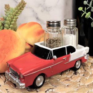 Ebros Red Prince Of Bel Air Car Figurine Holder For Salt And Pepper Shakers Set