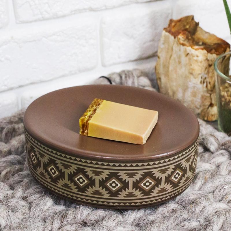 Ebros Western Running Horses With Southwest Navajo Vectors Bathroom Bar Soap Dish Tray