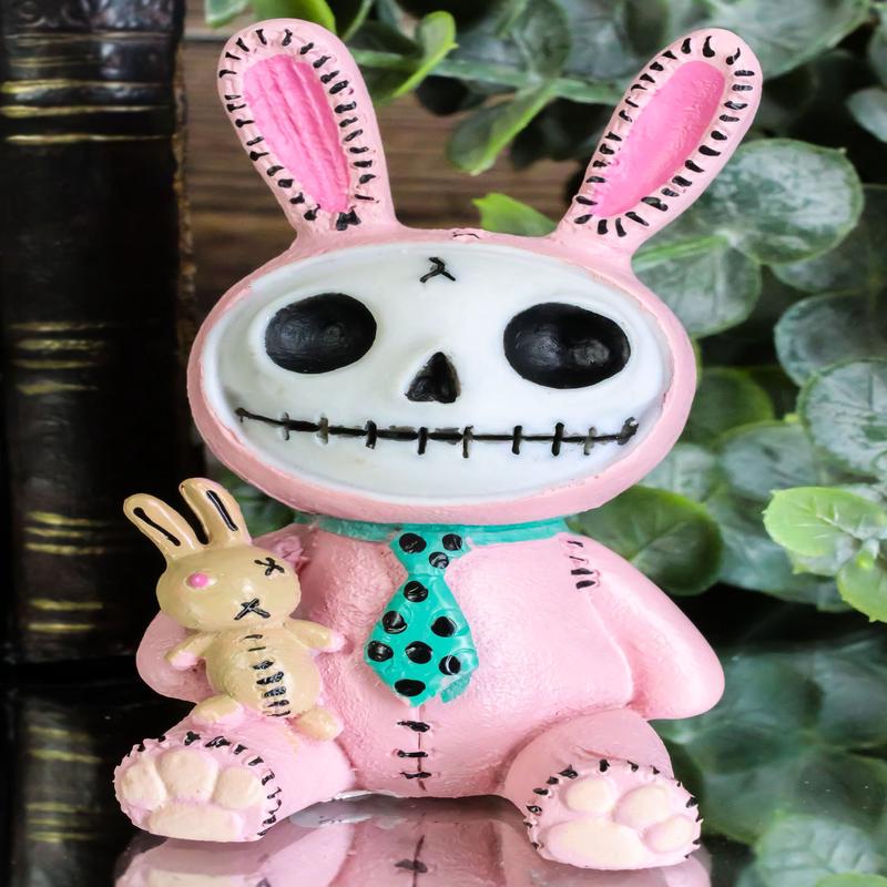 Furrybones Pink Bunnie Bun Rabbit Skeleton Figurine Small Furry Bones Skull