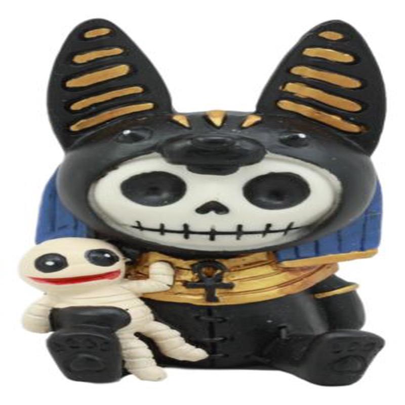 Egyptian Furrybones Anubis Figurine Small 3.5" Furry Bones Skeleton Decor Statue