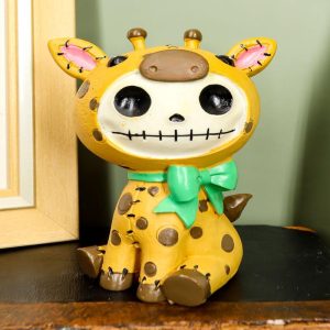 Larger Furrybones Brown Polkadot Giraffe Cute Skeleton Monster Figurine