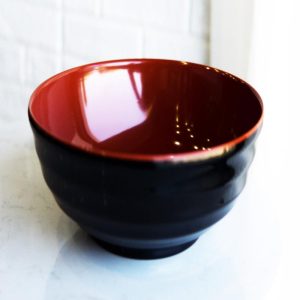 Pack Of 6 Red Black Melamine Ridged Rice Pasta Salad ereal Soup Bowls 54oz 8"D