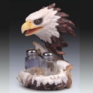 American Bald Eagle And Nest Salt And Pepper Shakers Holder Set Home Decor