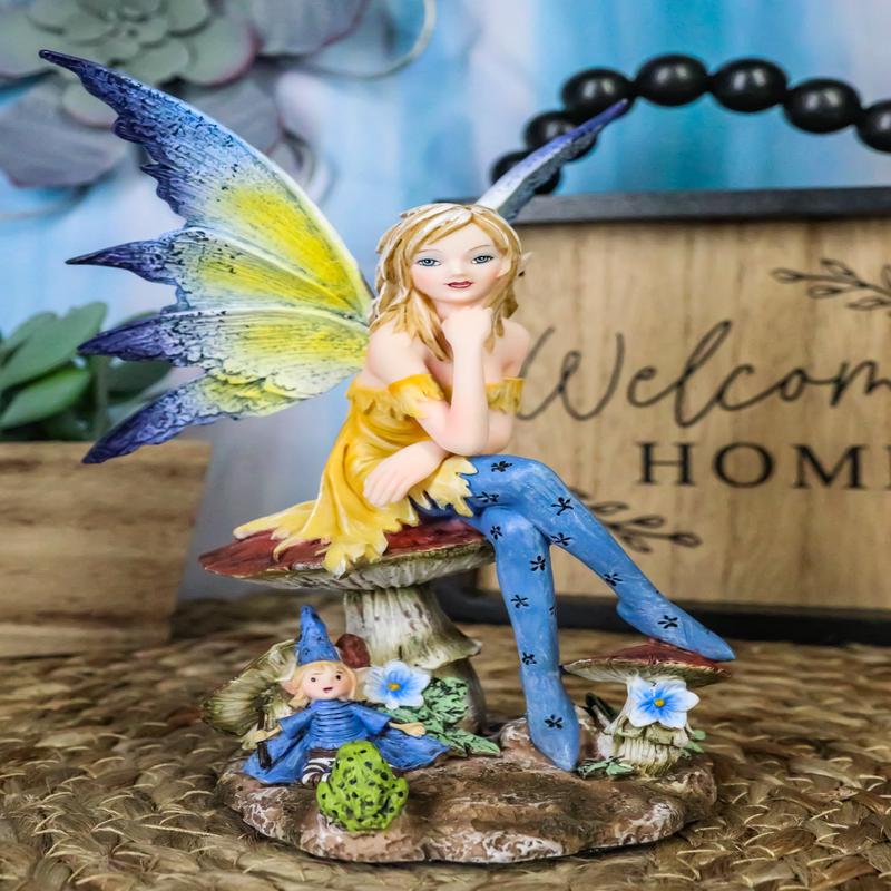 Amy Brown Toadstool Mushroom Fairy Figurine Fae Magic Statue Fantasy Collectible
