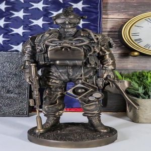 Large Military Navy Seal Statue 12.75"Tall Special Task Force Unit Soldier