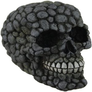 Volcanic Ash Rock Pile Skull Craggy Humanoid Asteroid Skeleton Figurine