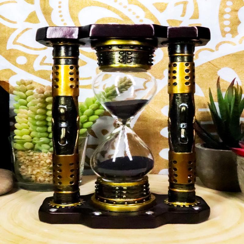 Ebros Endless Time Shifting Warp Column Tower Steampunk Gearwork Sand timer