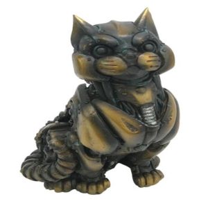 Steampunk Feline Cyborg Pet Kitty Cat Decorative Paperweight Figurine 7"H