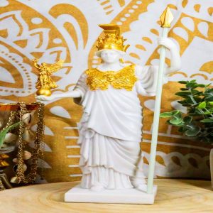 Virgin Patroness of Athens Athena Greek Goddess Figurine Wisdom War Strategy