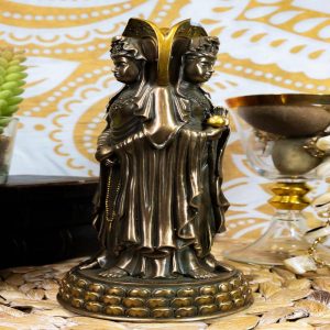 Bodhisattva Three Sided Kuan Yin Buddha Goddess Love Mercy Compassion Figurine