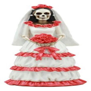Day of The Dead Romantic Wedding Skeleton Bride Rosa Statue Dia De Muertos Love