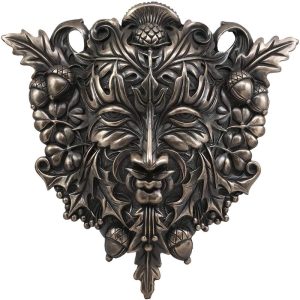 Ebros Faux Bronze Acorn and Clover Greenman Unique Wall Plaque Maxine Miller