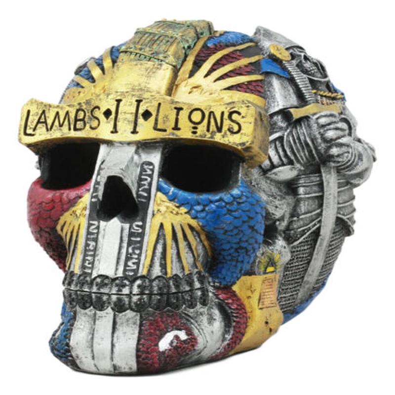 Knights Of Templar Lambs To Lions Skull Statue Crusader Knights Solomon Skeleton