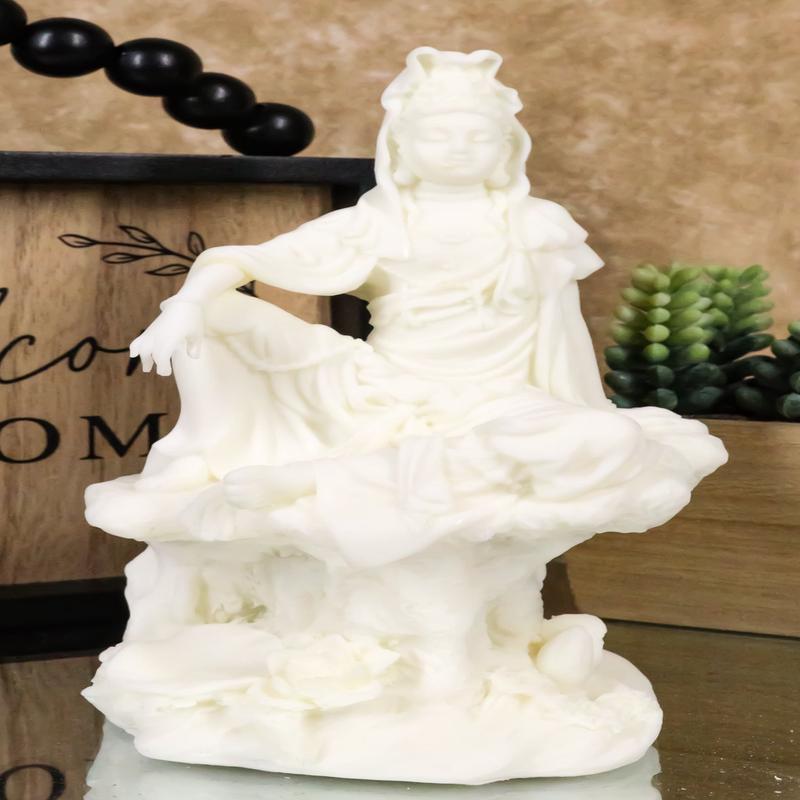 The Water And Moon Goddess Kuan Yin Bodhisattva Statue Immortal Deity Of Mercy