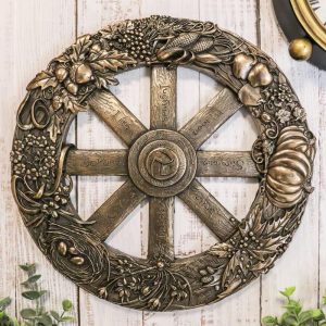 Wheel of The Year Wall Plaque Eight Pagan Festivals Sabbats By Maxine Miller
