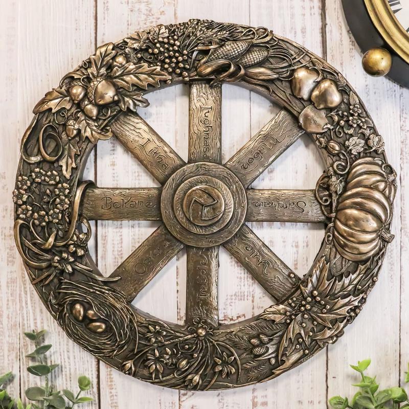 Wheel of The Year Wall Plaque Eight Pagan Festivals Sabbats By Maxine Miller