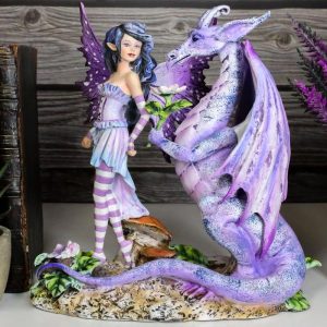Amy Brown Romantic Twilight Dragon Courting Fairy Figurine Dragons Are Romantic