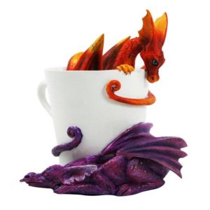 Amy Brown Tea Cup Dragon Twin Hatchlings Day And Night Collector Figurine