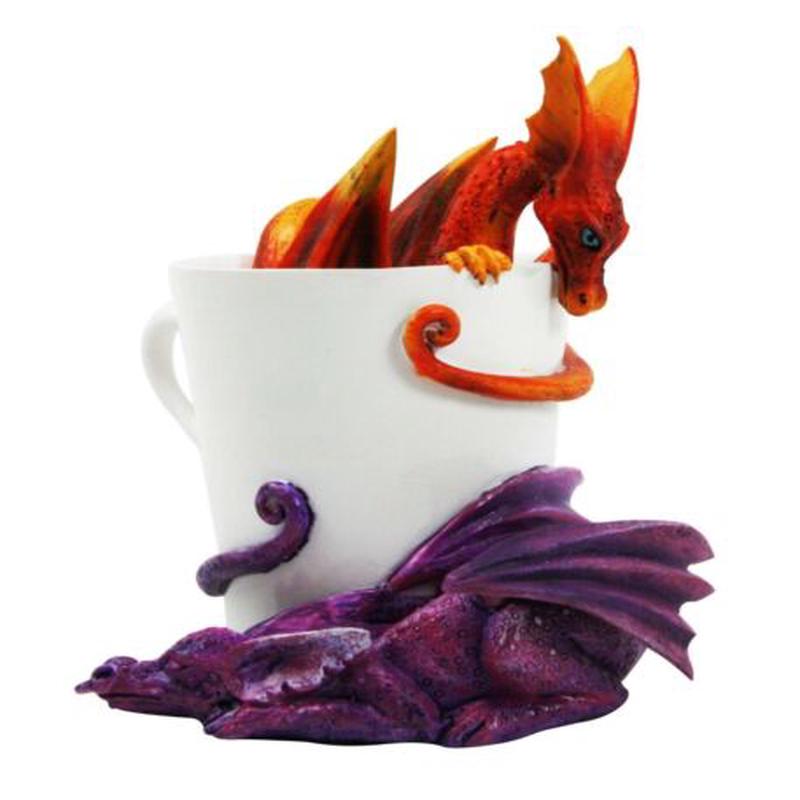 Amy Brown Tea Cup Dragon Twin Hatchlings Day And Night Collector Figurine