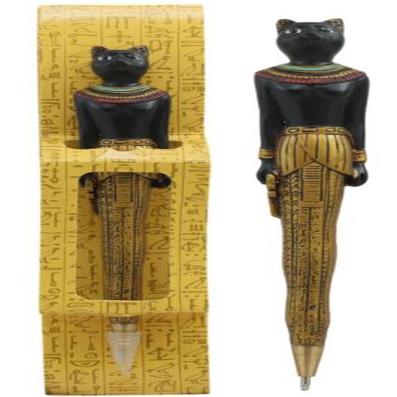 Egyptian Ubasti Temple of Bast Bastet Cat Ballpoint Pen Set of 2 Gods Of Egypt