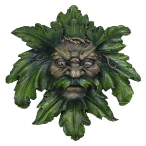 Enigma Large Celtic Greenman Face Wall Decor Plaque 17"H Decorative Sculpture