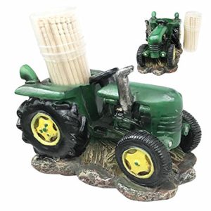 Harvest Tractor Toothpick Holder Figurine With Toothpicks Kitchen Decor