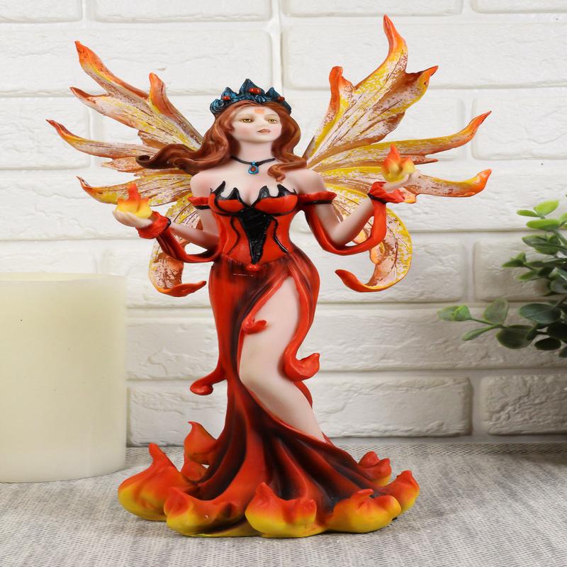 Pele the Fire Goddess Fairy Statue Queen Of Flame Pyre Faerie Fantasy Sculpture