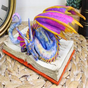 Amy Brown Fantasy Rainbow Book Wyrm Dragon Of Bibliography Figurine Decor Statue